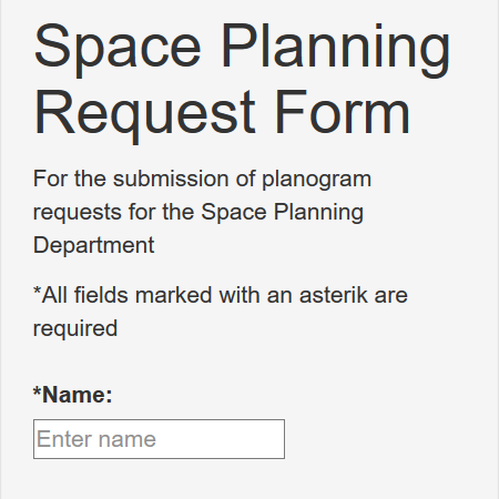 Request form screenshot